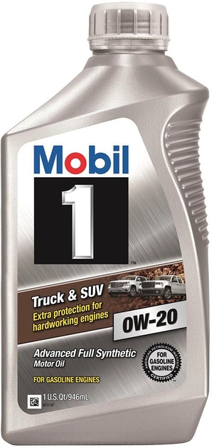 Моторное масло Mobil 1 Truck & SUV Full Synthetic Motor Oil 0W-20 0,946л MOBIL 124571