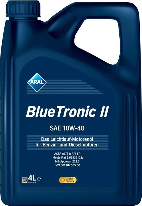 Моторное масло Aral BlueTronic II 10W-40, 4л ARAL 15F470