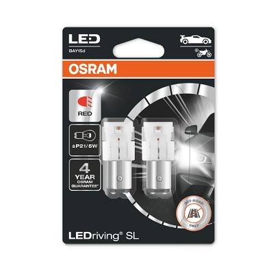 LED лампа P21/5W 12V BAY15d Original 2шт OSRAM 7528DRP02B