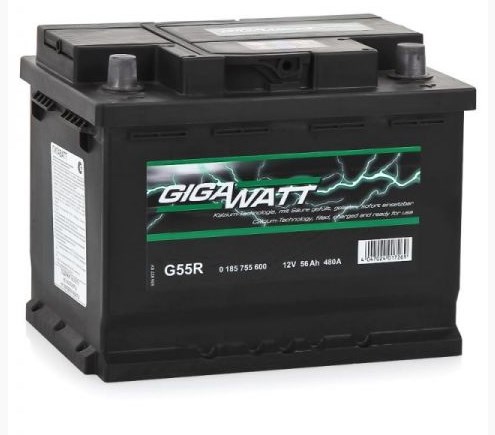 Аккумулятор Gigawatt 56Аh 480A R+ GIGAWATT 0185755600