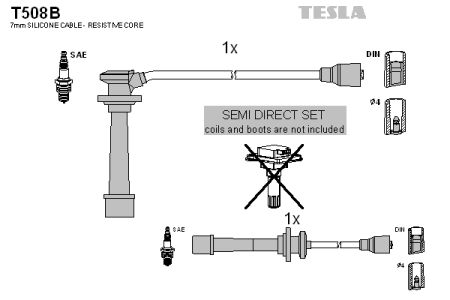 Высоковольтные провода зажигания TESLA T508B