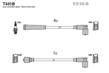 Высоковольтные провода зажигания TESLA T485B