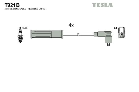 Высоковольтные провода зажигания TESLA T921B