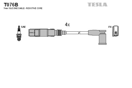 Высоковольтные провода зажигания TESLA T076B