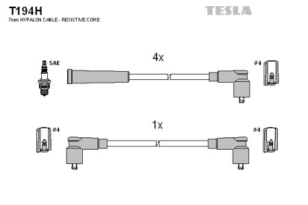Высоковольтные провода зажигания TESLA T194H