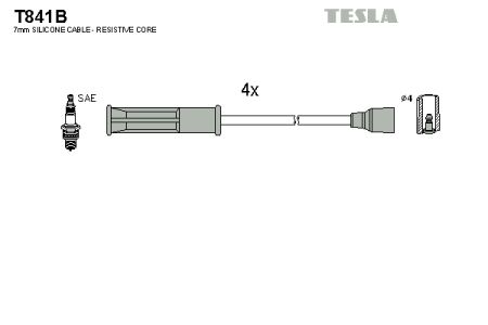 Высоковольтные провода зажигания TESLA T841B