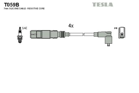 Высоковольтные провода зажигания TESLA T059B
