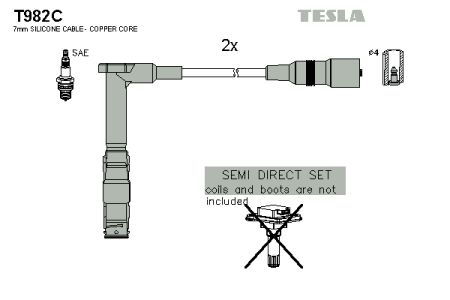 Высоковольтные провода зажигания TESLA T982C