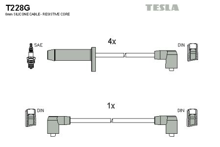 Высоковольтные провода зажигания TESLA T228G