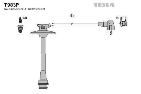 Высоковольтные провода зажигания TESLA T983P