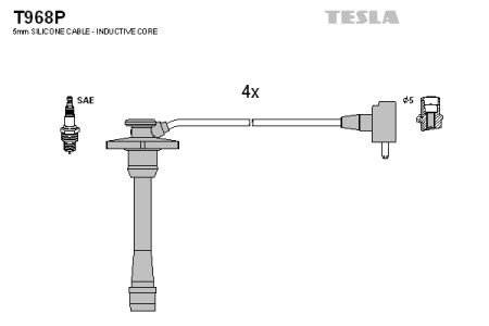 Комплект проводов зажигания TESLA T968P