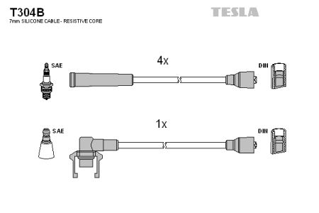 Высоковольтные провода зажигания TESLA T304B