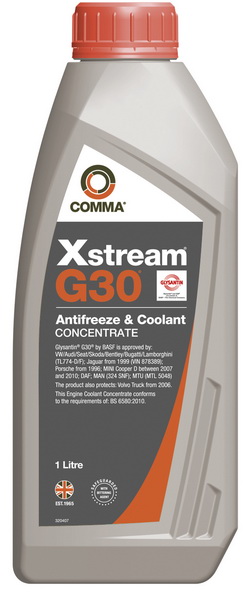 Антифриз (фиолетовый) Xstream G12+ концентрат -80°С 1л COMMA XSTREAMG30KONC1L