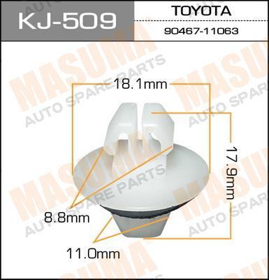 Клипса автомобильная (автокрепеж) 509-KJ [уп.50] MASUMA KJ509