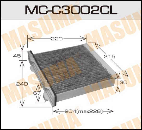 Фильтр салона угольный MASUMA MCC3002CL