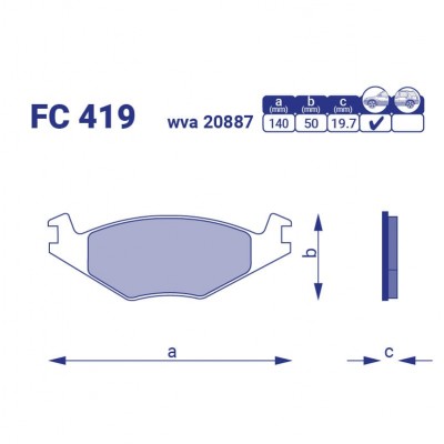 Тормозные колодки передние FRICO FC419