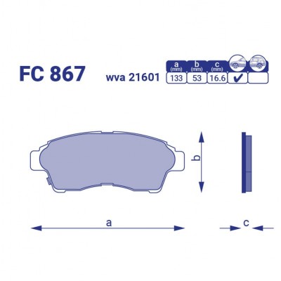 Тормозные колодки передние FRICO FC867