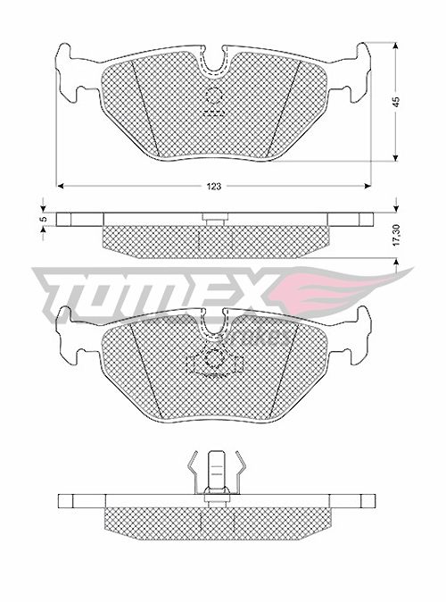 Гальмівна колодка дискова Tomex (TX 10-70) TOMEX 1070