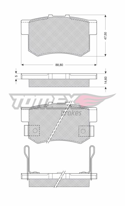 Гальмівна колодка дискова Tomex (TX 11-00) TOMEX 1100