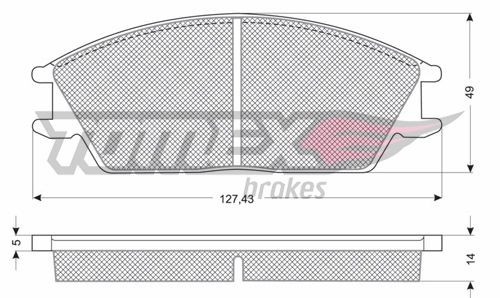 Гальмівна колодка дискова Tomex (TX 11-06) TOMEX 1106