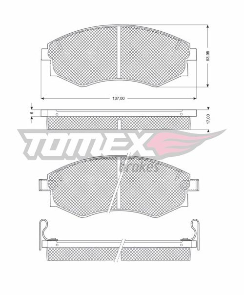 Гальмівна колодка дискова Tomex (TX 11-07) TOMEX 1107