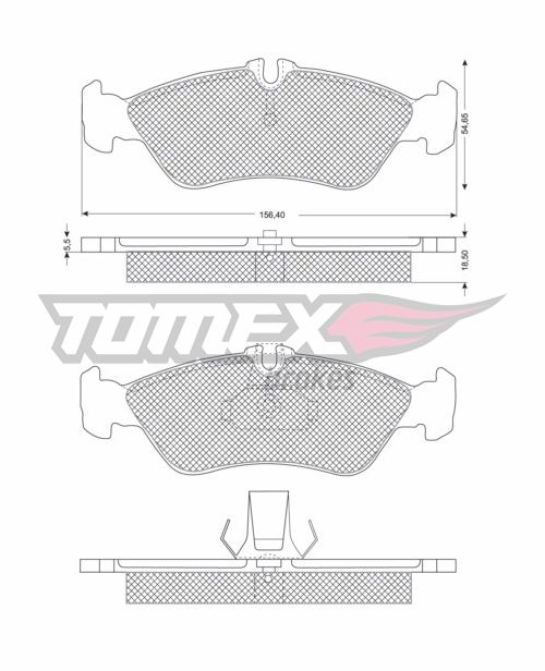 Гальмівна колодка дискова Tomex (TX 11-49) TOMEX 1149