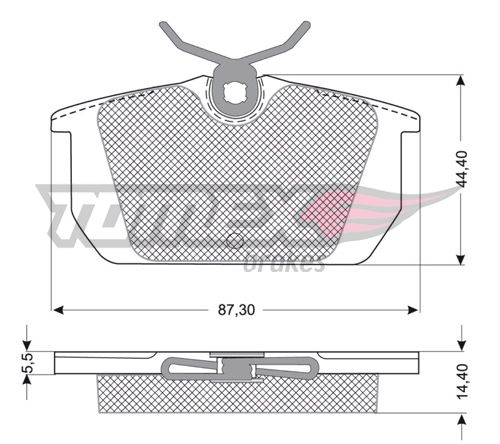 Гальмівна колодка дискова Tomex (TX 12-01) TOMEX 1201
