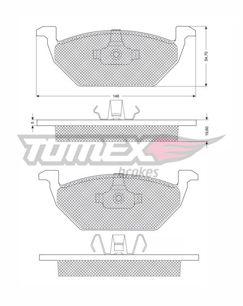 Гальмівна колодка дискова Tomex (TX 12-10) TOMEX 1210