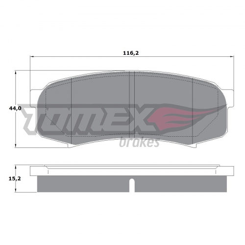 Гальмівна колодка дискова Tomex (TX 13-83) TOMEX 1383