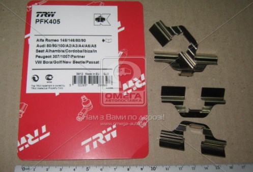 Монтажный комплект дисковых колодок TRW PFK405