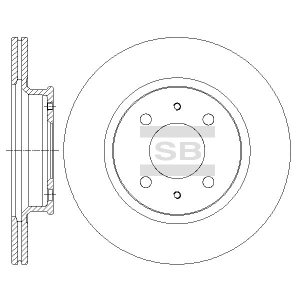 Тормозной диск передний, вентилируемый SANGSIN (Hi-Q) SD1098