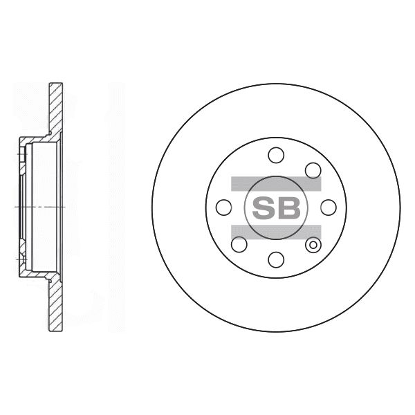 Тормозной диск передний SANGSIN (Hi-Q) SD3018
