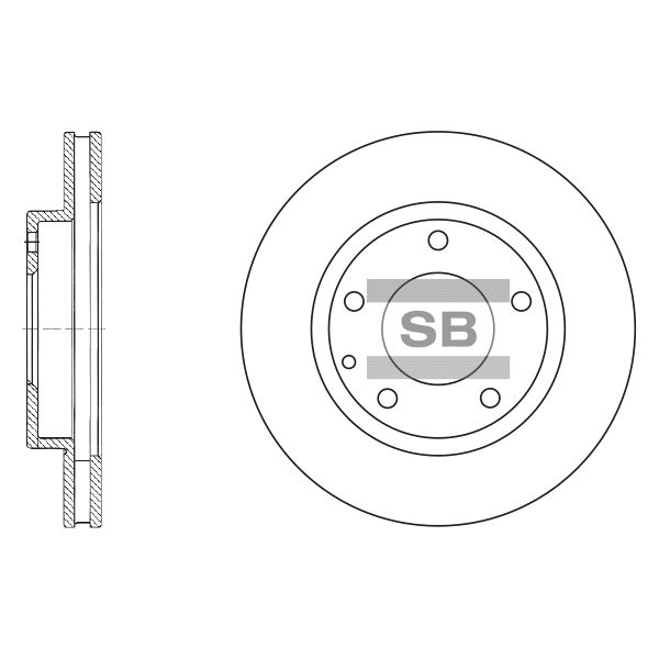 Тормозной диск передний, вентилируемый SANGSIN (HI-Q) SD4405