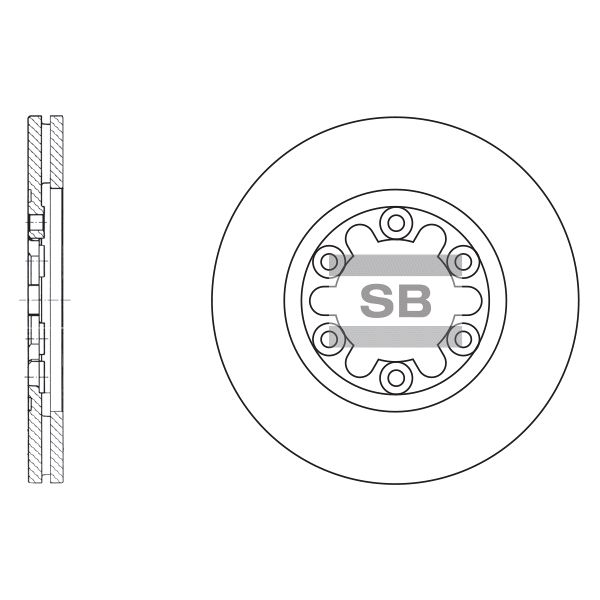 Тормозной диск передний SANGSIN (Hi-Q) SD4408