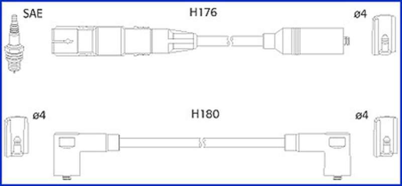 Высоковольтные провода зажигания HITACHI 134766