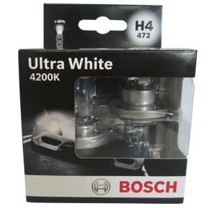 Лампа галогенная Ultra White 12V H4 60/55W BOSCH 1987301181