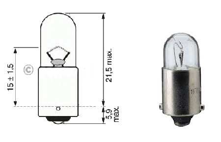 Галогенная лампа 12V 4W T4W PURE LIGHT 1шт. BOSCH 1987302207