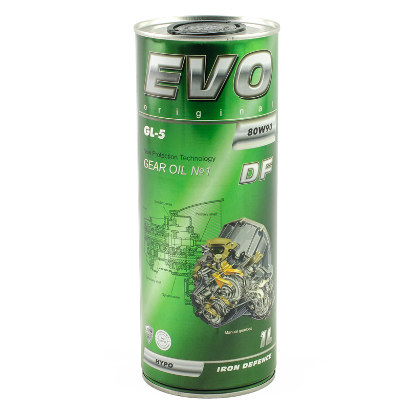 Трансмиссионное масло DF 80W-90 GL-5 Hypo 1л EVO DF80W901L