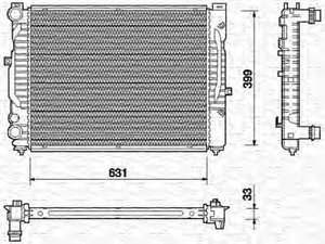 Радиатор, охлаждение двигателя MAGNETI MARELLI BM712