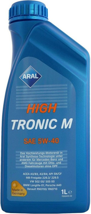Масло моторное ARAL HighTronic M 5W-40 1л ARAL 150B6A