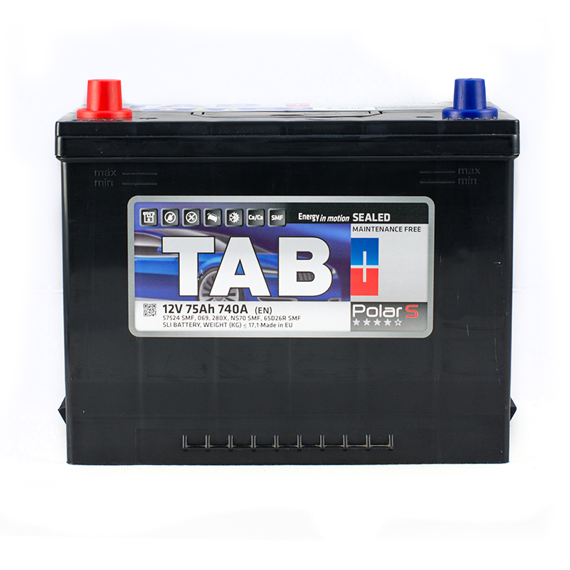 Аккумулятор Tab Polar S 75Ah 740A L+ (Asia) TAB 246775