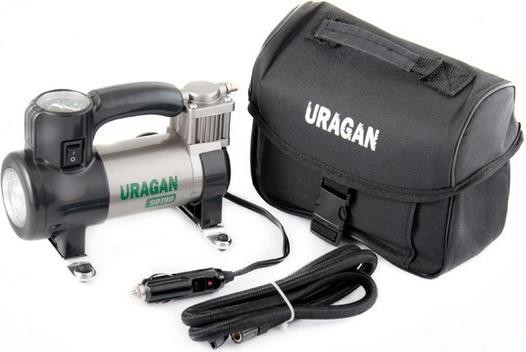 Автомобільний компресор з led сигнальним ліхтарем URAGAN 90190