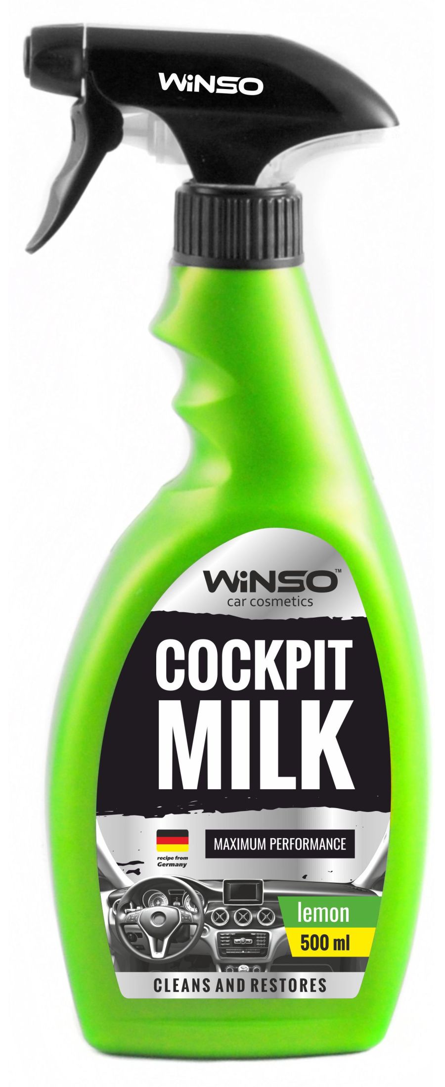 Полироль-молочко для торпедо COCKPIT MILK LEMON 500мл WINSO 810610