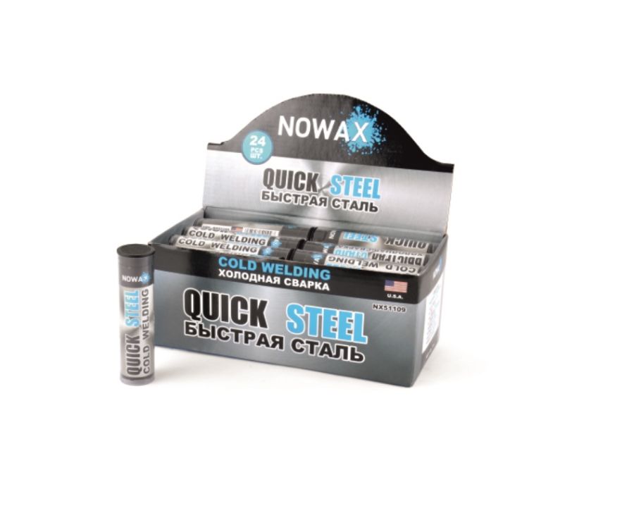 Холодная сварка Nowax Quick Steel Epoxy Putty, 57 г NOWAX NX51109