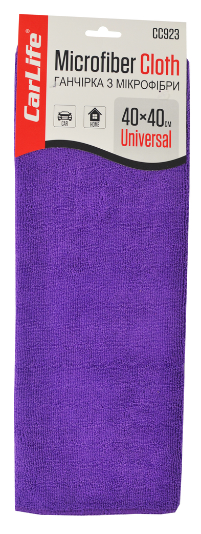 Салфетка микрофибра 40x40см фиолетовая CARLIFE CC923