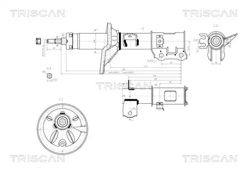 Амортизатор передний правый TRISCAN 870543102