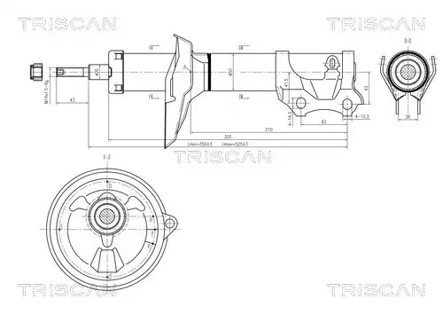 Амортизатор передний TRISCAN 870529110