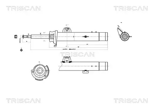 Амортизатор передний правый TRISCAN 870511102