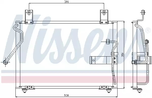 Радиатор кондиционера KIA Sephia 1.5i/1.6i/1.8i NISSENS 94415