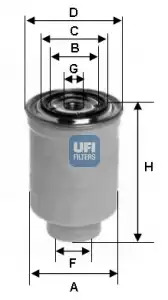 Фильтр топливный UFI 2439800